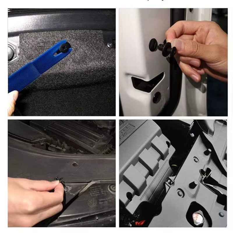 8mm Plastic Rivets Fasteners Screw Car Bumper Fender Black Rivet Car Fastener Clips for Toyota Focus Kia Nissan