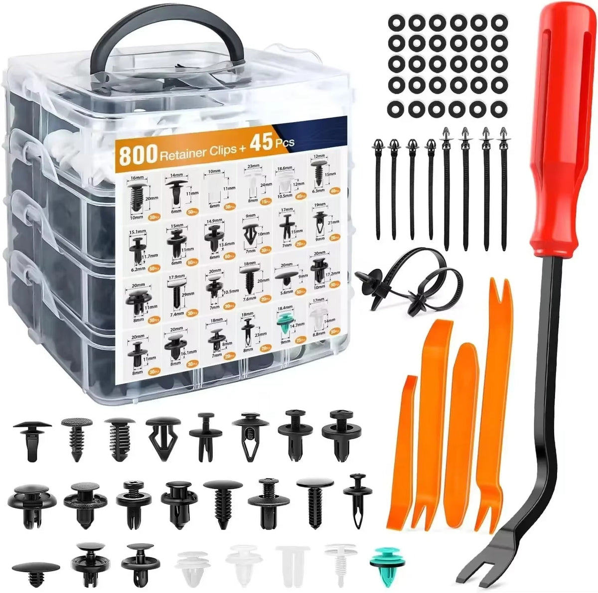 Plastic Car Fastener Clips Kit Mixed Car Bumper Door Trim Panel Auto Bumper Rivet Retainer Push Engine Cover