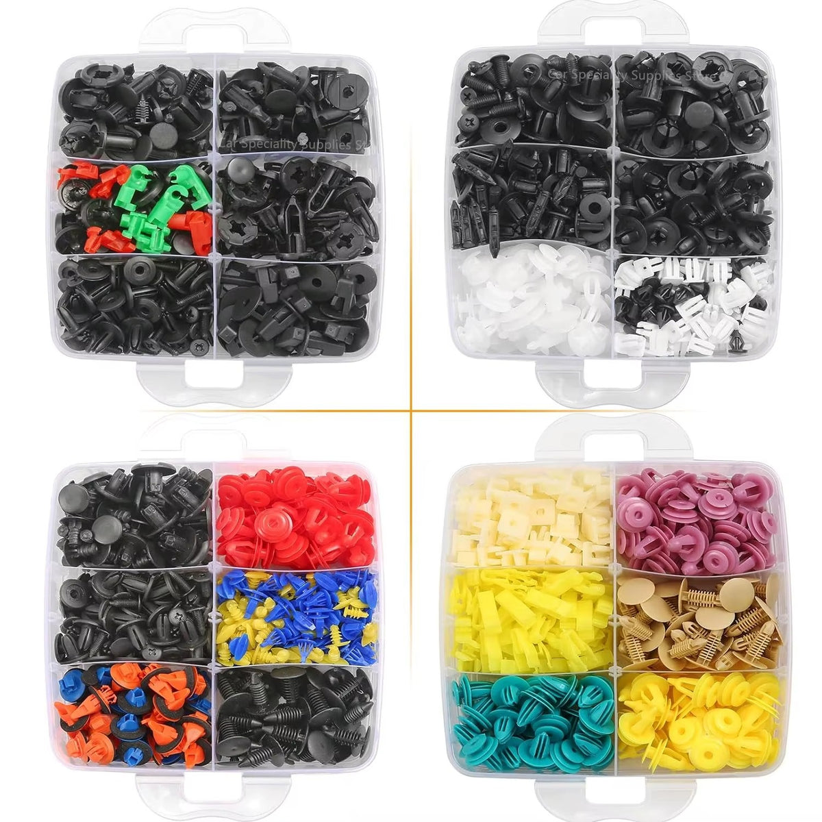 Plastic Car Fastener Clips Kit Mixed Car Bumper Door Trim Panel Auto Bumper Rivet Retainer Push Engine Cover