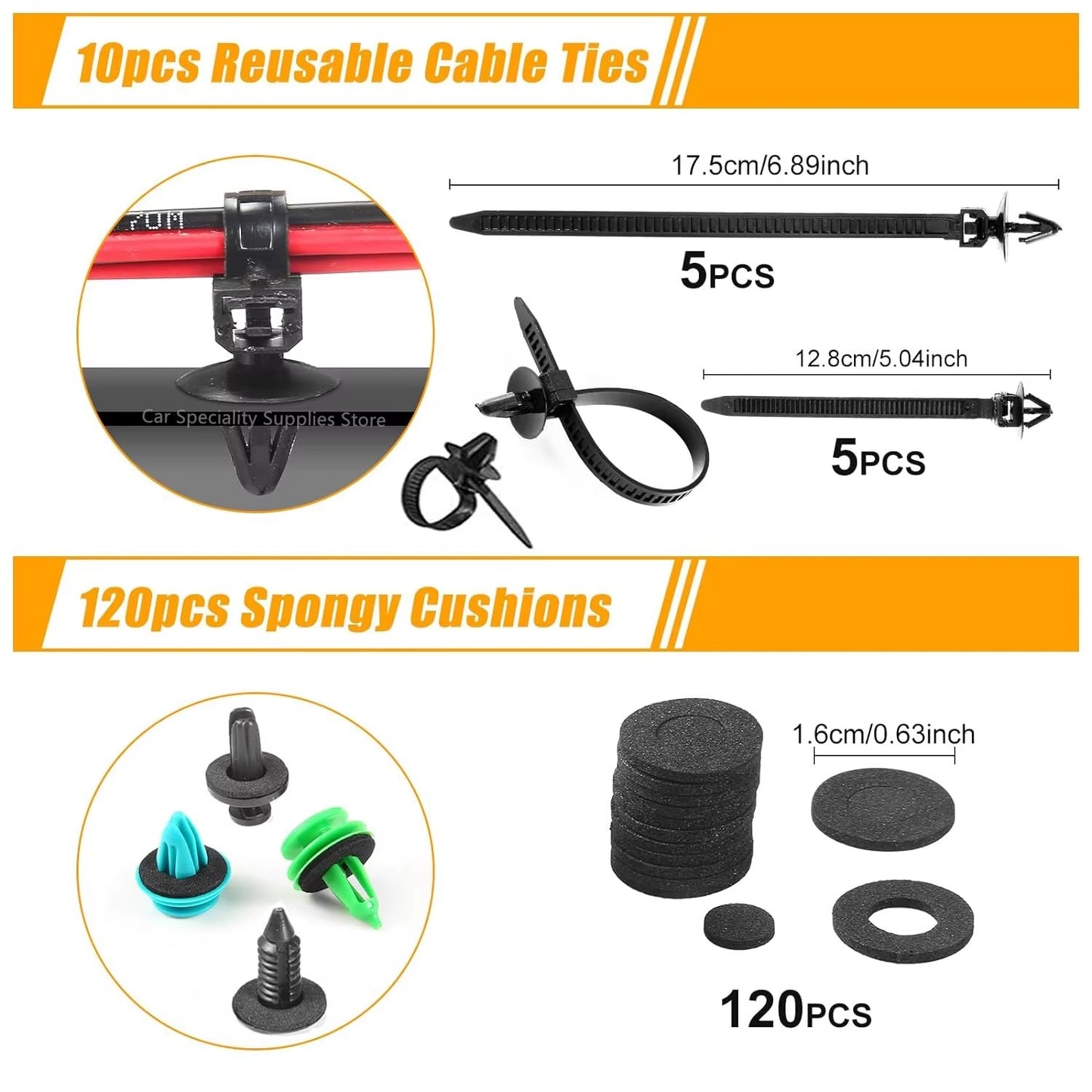 Plastic Car Fastener Clips Kit Mixed Car Bumper Door Trim Panel Auto Bumper Rivet Retainer Push Engine Cover