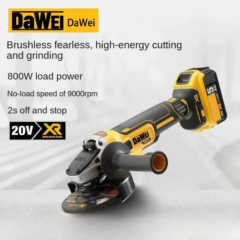 DAWEI DCG405 125mm Flat Head Angle Grinder Bare Tool 18V Brushless