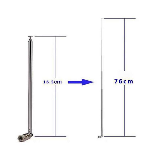 Radio Antenna FM Telescopic Screw F Rod Antenna 3.5mm Adapter for AV Stereo