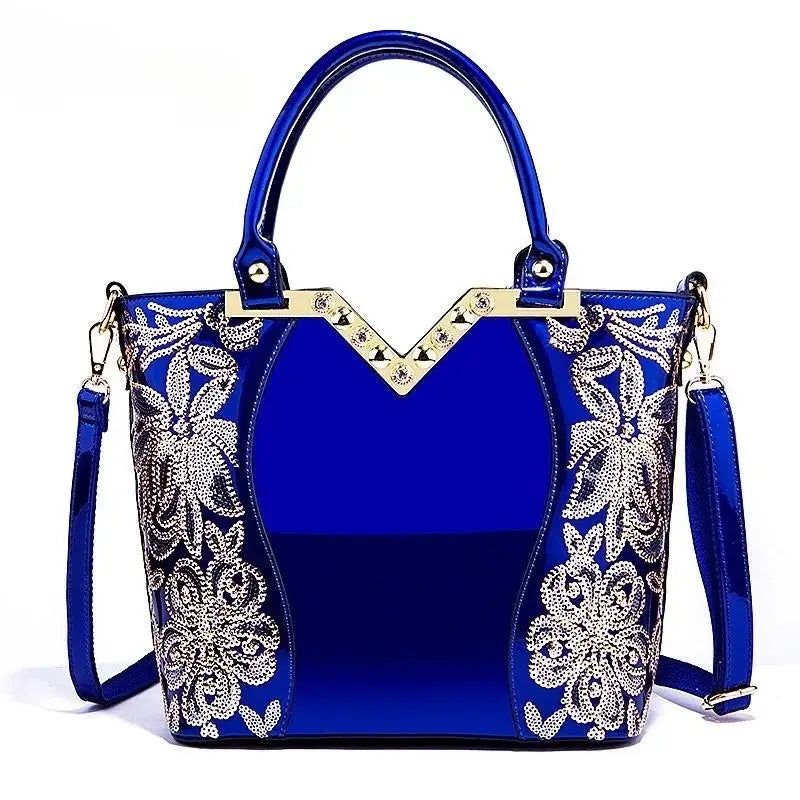 Shoulder Tote Handbag Patent Leather Shoulder Tote Handbag for Women