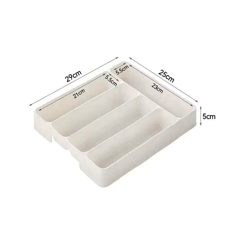 Kitchen Drawer Organizer Cutlery Storage Box for Fork Spoon Divider Large 29x25cm