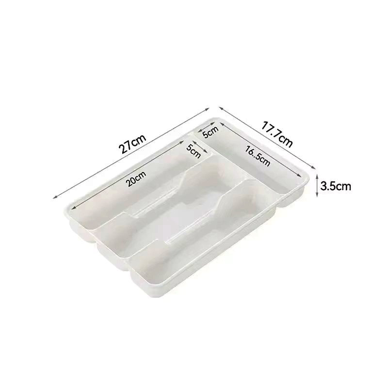 Kitchen Drawer Organizer Cutlery Storage Box for Fork Spoon Divider Small 27x17cm