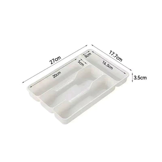 Kitchen Drawer Organizer Cutlery Storage Box for Fork Spoon Divider Small 27x17cm