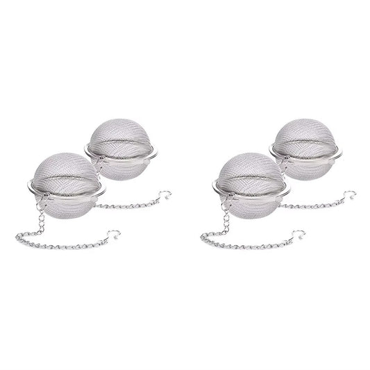 Tea Ball Strainer Infuser - Pack of 2 - Stainless Steel Mesh Filter Herb Spice