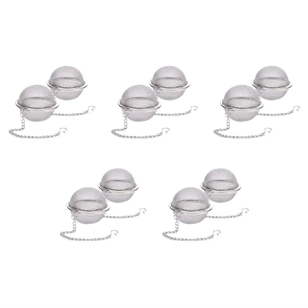 Tea Ball Strainer Infuser - Pack of 2 - Stainless Steel Mesh Filter Herb Spice