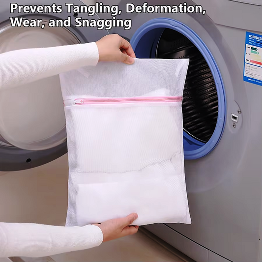3x Zipped Laundry Washing Machine bags Mesh Net for Bra Socks Lingerie Underwear to Wash