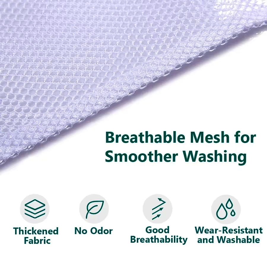 3x Zipped Laundry Washing Machine bags Mesh Net for Bra Socks Lingerie Underwear to Wash