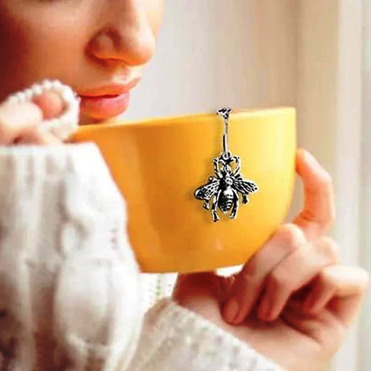 2pcs Bee Tea Ball Strainer Infuser Stainless Steel Mesh Filter Herb Spice