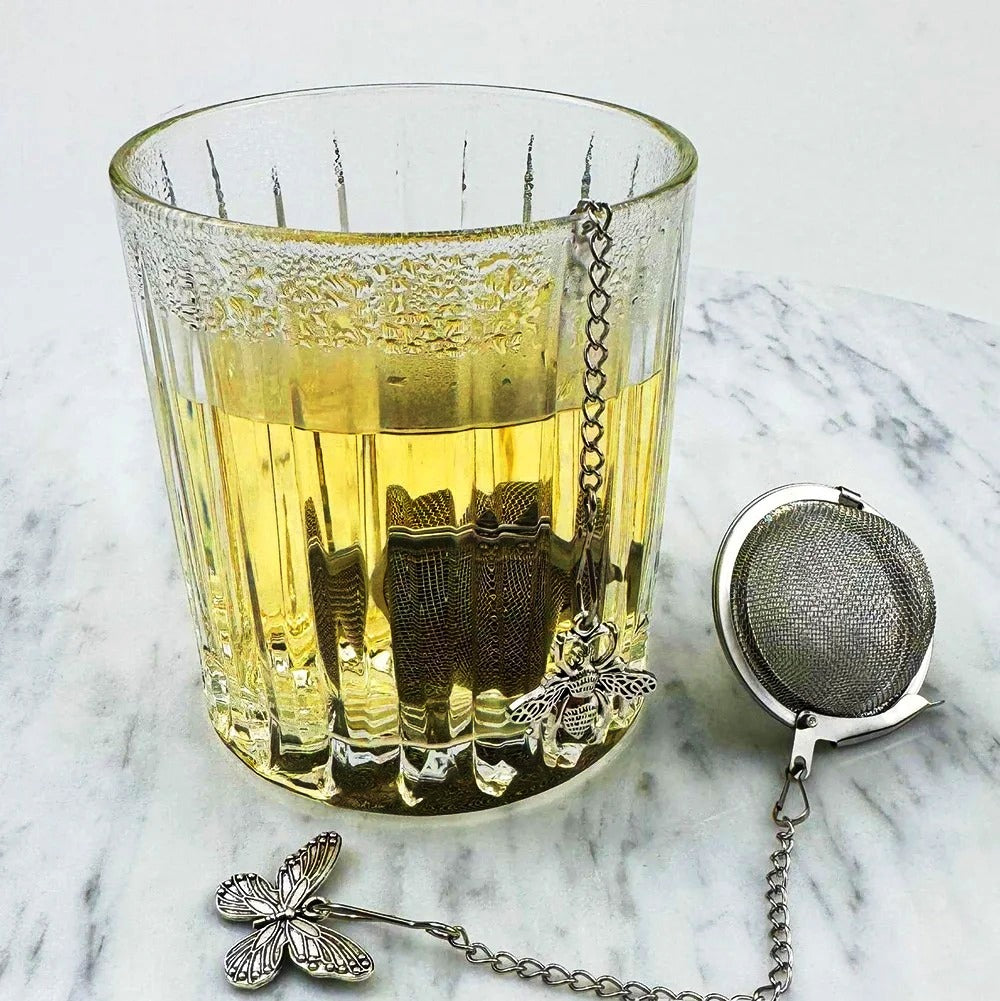2pcs Bee Tea Ball Strainer Infuser Stainless Steel Mesh Filter Herb Spice