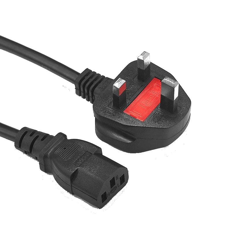 C13 Kettle Lead 3 Pins UK Power Cable UK Plug Straight For Laptop battery Charger