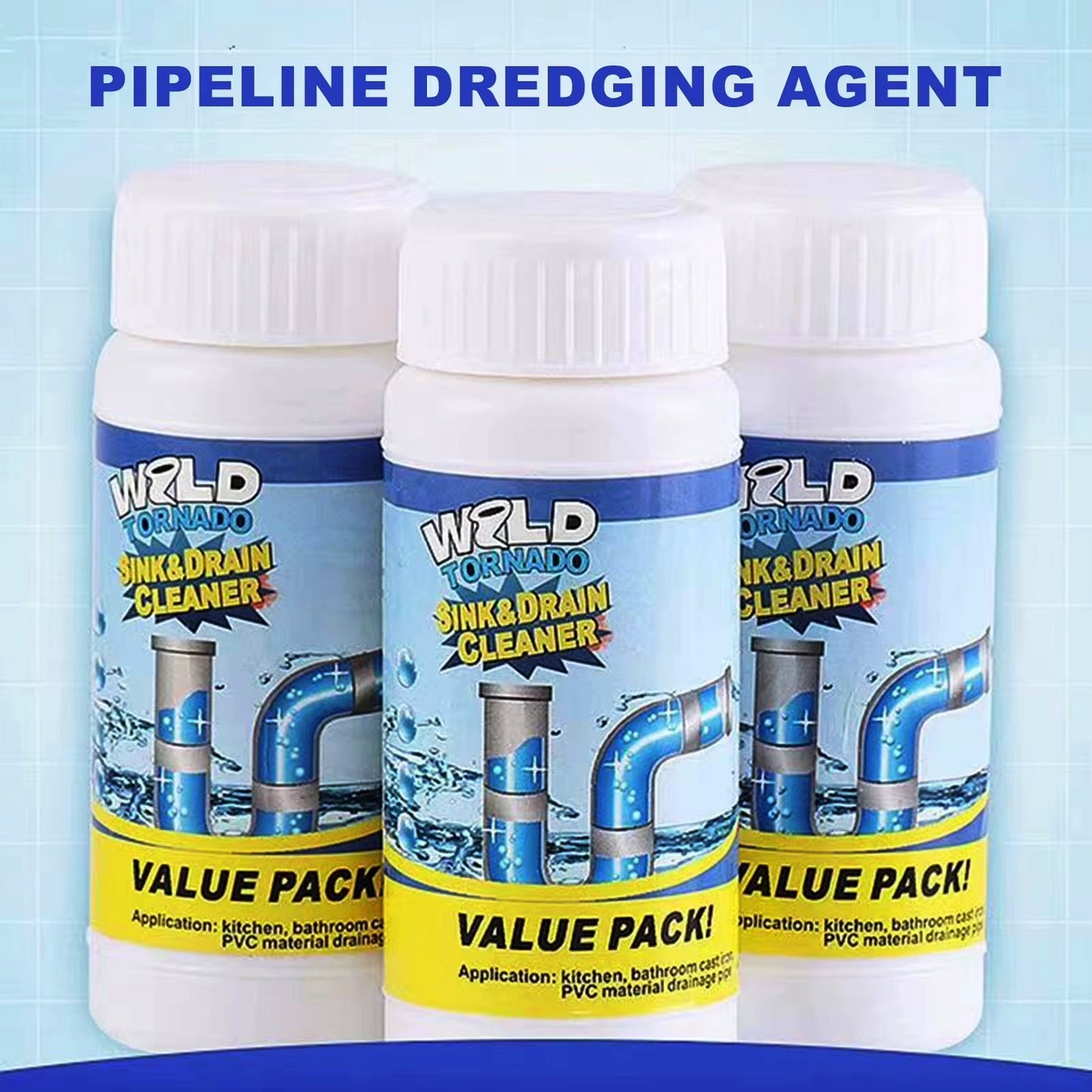Powerful Sink Drain Cleaner Powder Fast Acting Toilet Sink Pipe Dredging Agent