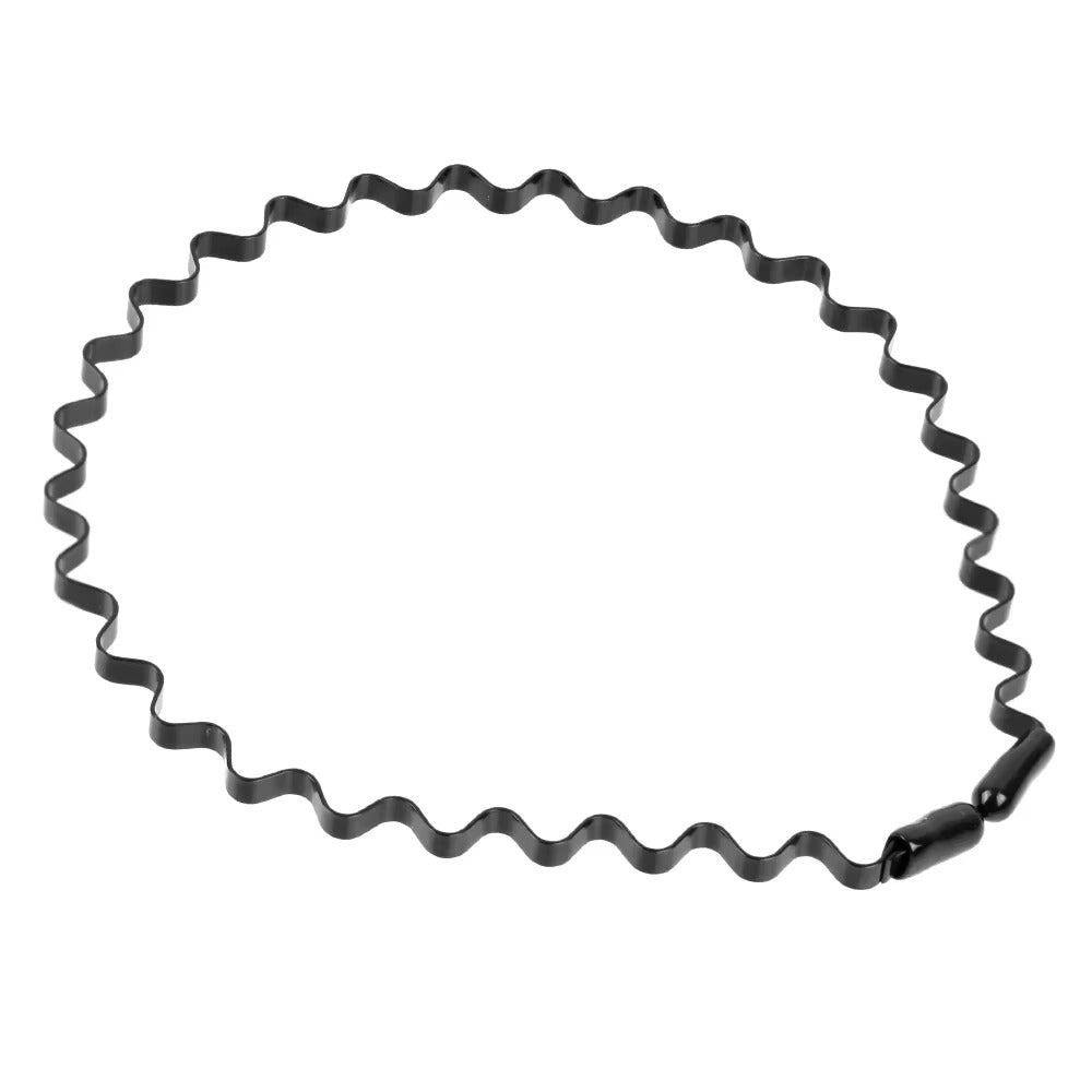Black Metal Sports Hairband Headband Wave Alice Style Hair band Unisex Men Women