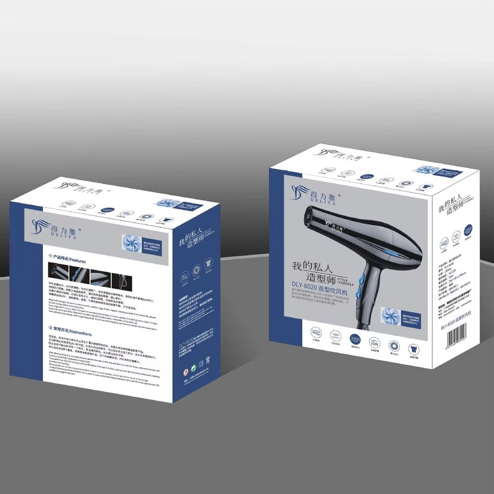 Professional Hair Dryer Nozzle Low Noise 2200W Ionic Blow Dryer with Diffuser UK.