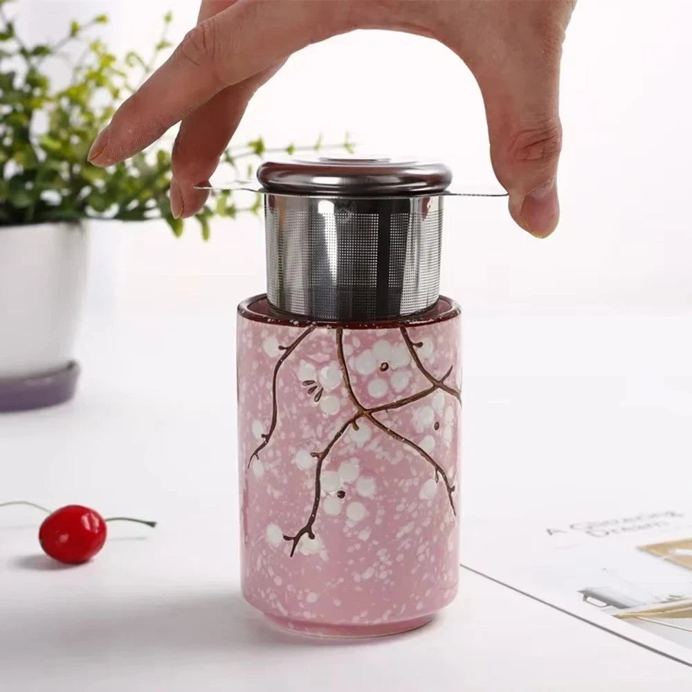 Stainless Steel Mesh Tea Infuser Strainer Metal Loose Leaf Cup Filter With Lid