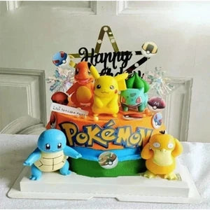 13 PCS/Set Pokemon Cake Decoration Toppers Pikachu Happy Birthday Pokemon