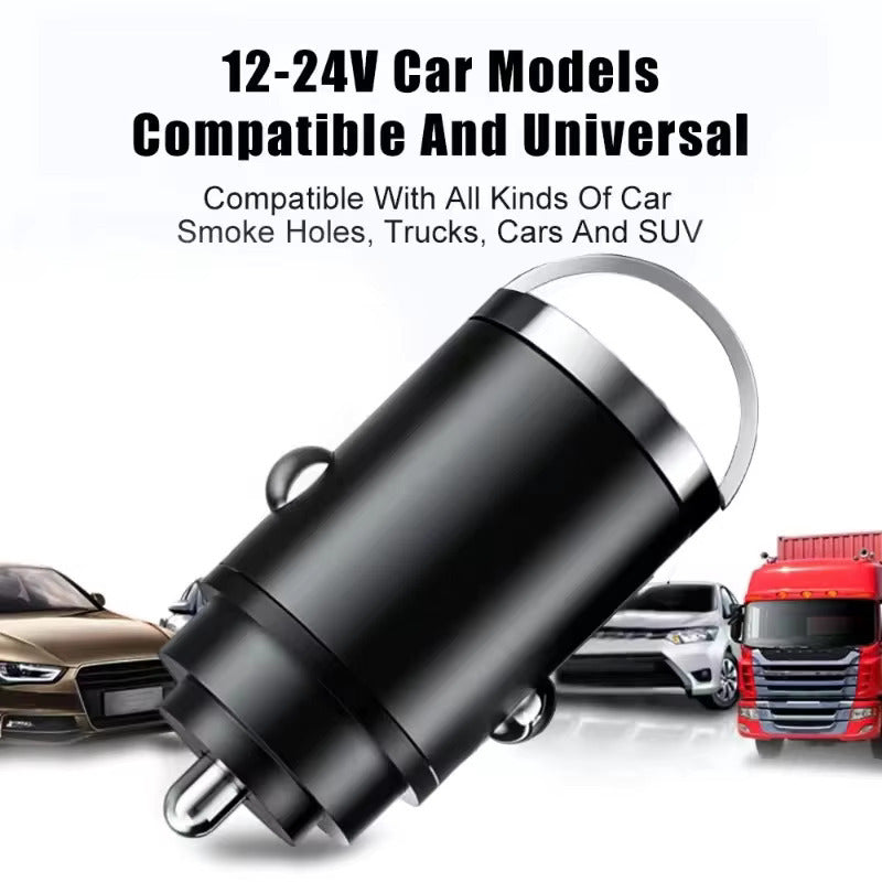 100W Fast Car Charger Mini Dual USB Type-C PD Phone Socket Adapter For Iphone Samsung