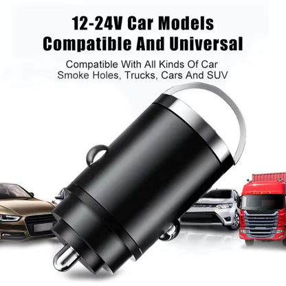 100W Fast Car Charger Mini Dual USB Type-C PD Phone Socket Adapter For Iphone Samsung