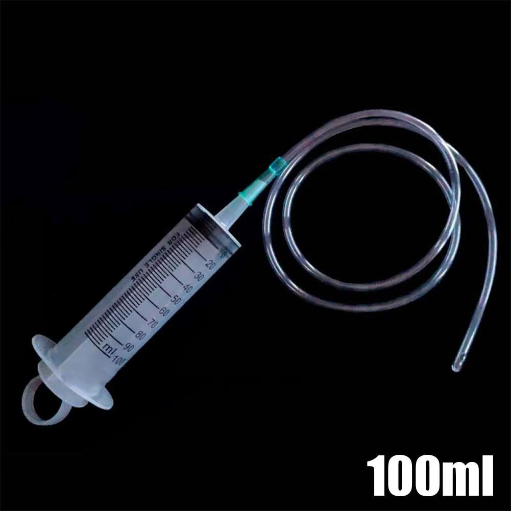 Large Capacity Syringe Reusable Pump Oil Measuring with 100-550ml 1M Clear Tube