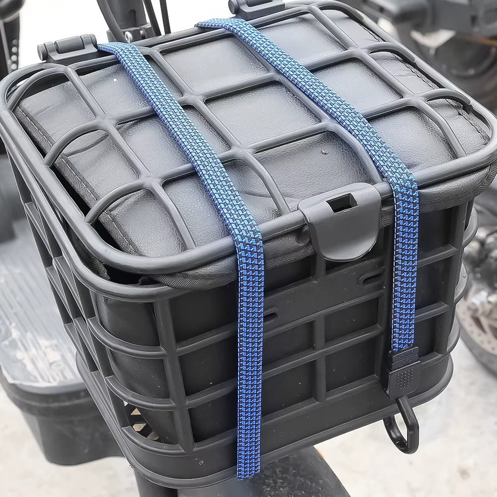 Flat Bungee Cords Elastic Luggage Strap Rope with Hooks Car Bike Various length