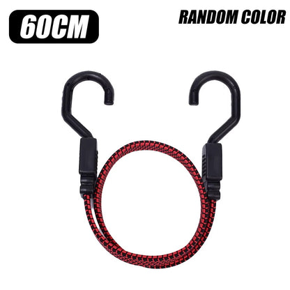 Flat Bungee Cords Elastic Luggage Strap Rope with Hooks Car Bike Various length