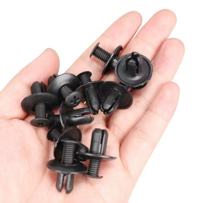 8mm Plastic Rivets Fasteners Screw Car Bumper Fender Black Rivet Car Fastener Clips for Toyota Focus Kia Nissan