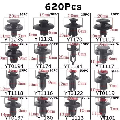 Plastic Car Fastener Clips Kit Mixed Car Bumper Door Trim Panel Auto Bumper Rivet Retainer Push Engine Cover