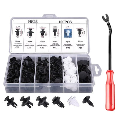 Plastic Car Fastener Clips Kit Mixed Car Bumper Door Trim Panel Auto Bumper Rivet Retainer Push Engine Cover