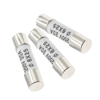 10Pcs Ceramic Fuse Ceramic Tube 6X25MM 0.5A 1A 2A 3A 5A 6A 7A 8A 10A 15A 20A 30A