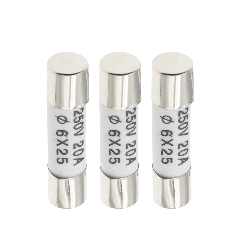 10Pcs Ceramic Fuse Ceramic Tube 6X25MM 0.5A 1A 2A 3A 5A 6A 7A 8A 10A 15A 20A 30A
