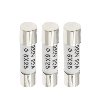 10Pcs Ceramic Fuse Ceramic Tube 6X25MM 0.5A 1A 2A 3A 5A 6A 7A 8A 10A 15A 20A 30A