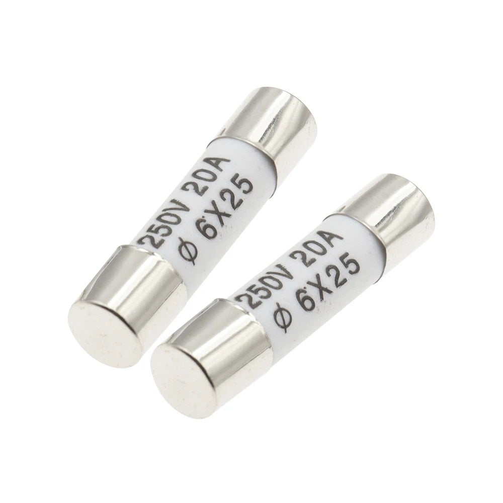 10Pcs Ceramic Fuse Ceramic Tube 6X25MM 0.5A 1A 2A 3A 5A 6A 7A 8A 10A 15A 20A 30A