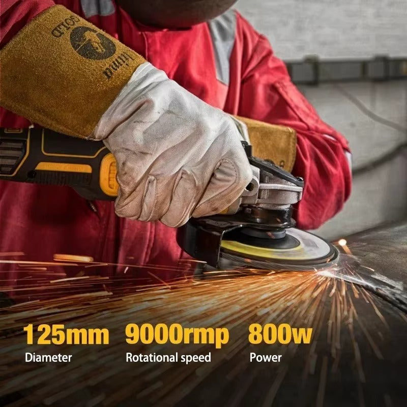 DAWEI DCG405 125mm Flat Head Angle Grinder Bare Tool 18V Brushless