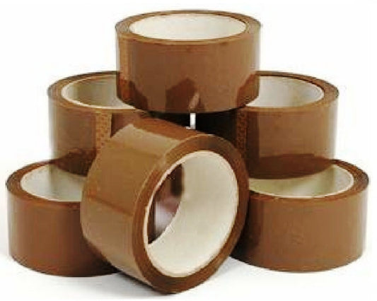 Brown tape box sealing tapes 6 x Rolls 48mm x 66m cheap buff tape for daily uses