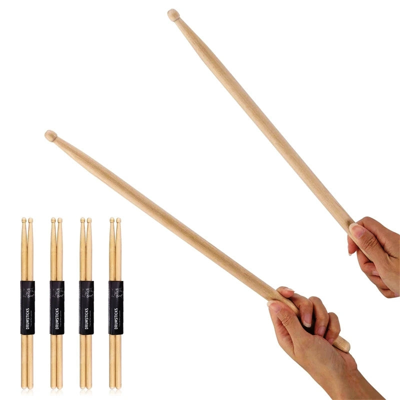 5A Drumsticks universal style drum sticks tough wooden elegant log colour 1 Pair