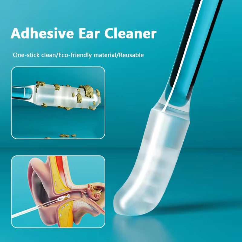 24pcs/Box Sticky Ear Swabs Soft Earwax Cleaner Remover Sticks Home Use Wax Clean