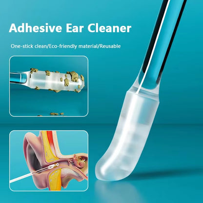 24pcs/Box Sticky Ear Swabs Soft Earwax Cleaner Remover Sticks Home Use Wax Clean