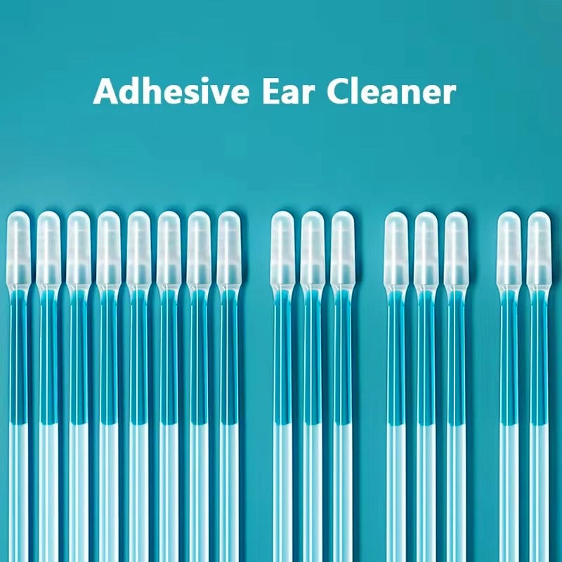 24pcs/Box Sticky Ear Swabs Soft Earwax Cleaner Remover Sticks Home Use Wax Clean