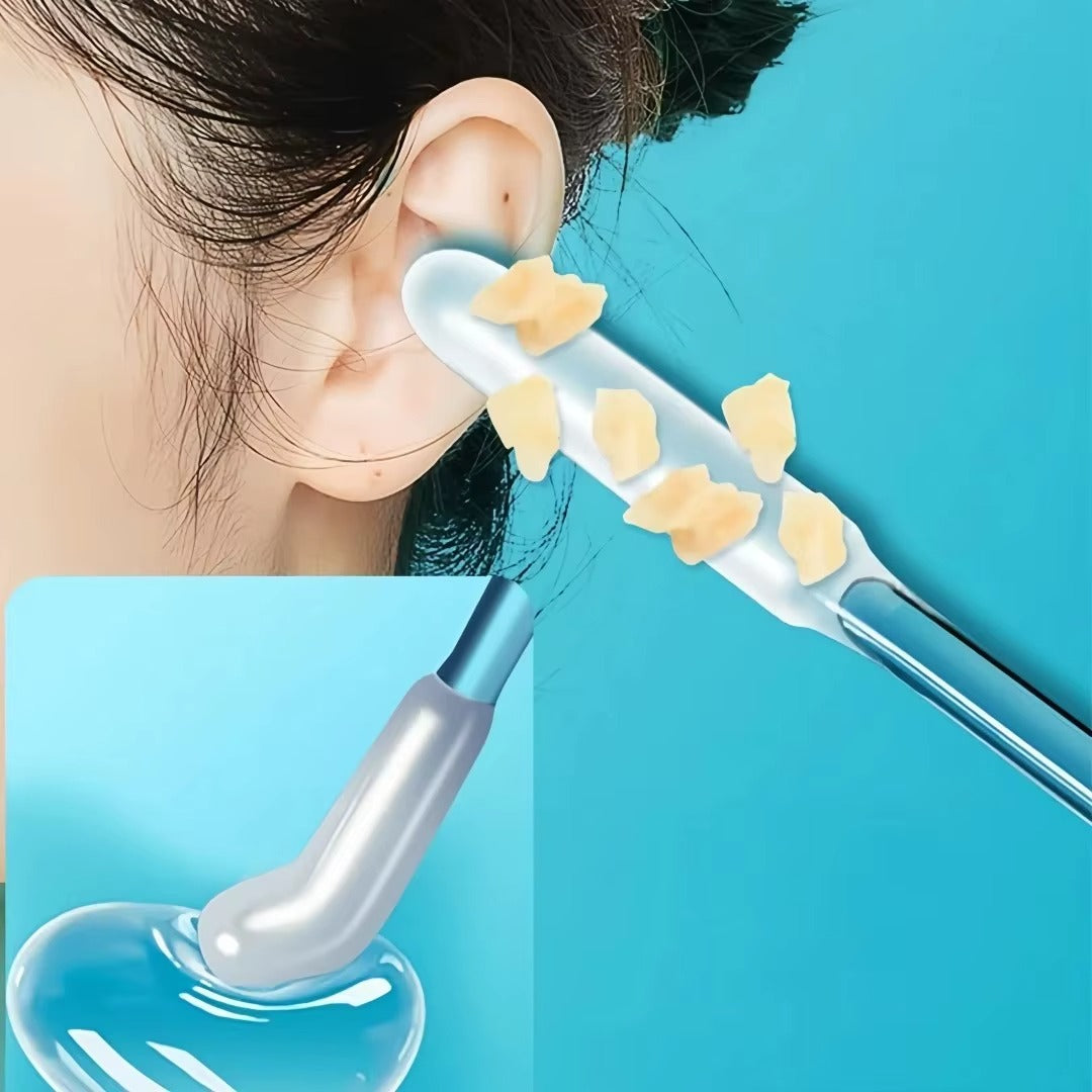 24pcs/Box Sticky Ear Swabs Soft Earwax Cleaner Remover Sticks Home Use Wax Clean