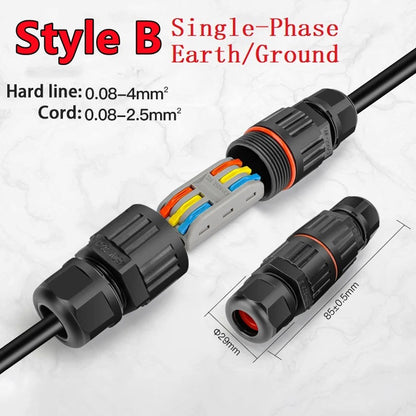 Cable Connectors 2-Way Lever Wire Connectors TeeTube 2-Entry 2-Pole 32A