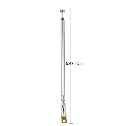 Radio Antenna AM FM Telescopic 4 Sections Universal Antenna 45-450MHZ 360° Rotate