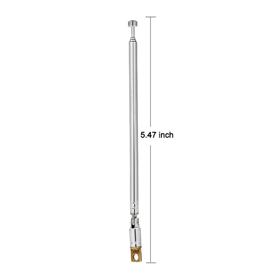 Radio Antenna AM FM Telescopic 4 Sections Universal Antenna 45-450MHZ 360° Rotate