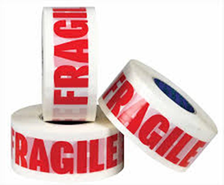 Fragile tape 48mm x 92m Fragile printed 6 x Rolls only