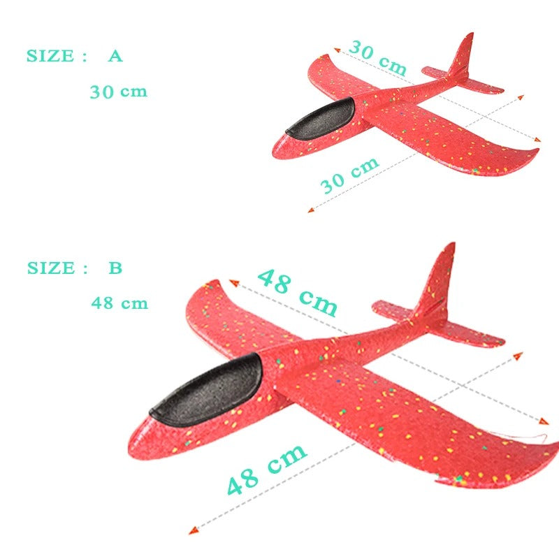 Large Strong Foam Glider Stunt Plane Kids 48cm Hand Thrown Outdoor Garden Toy