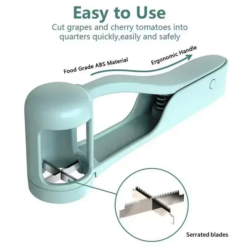 Grape Cherry Slicer Cutter Tool Auxiliary Kitchen Food Fruit Splitter Easy carry