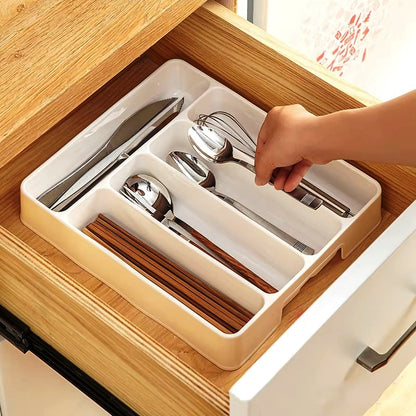 Kitchen Drawer Organizer Cutlery Storage Box for Fork Spoon Divider Large 29x25cm