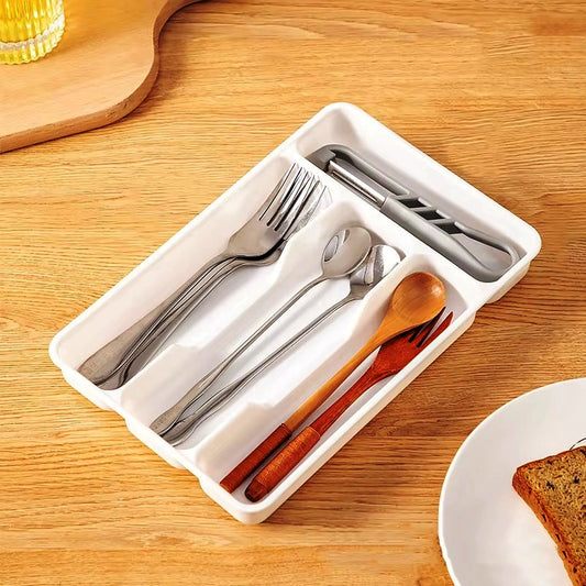 Kitchen Drawer Organizer Cutlery Storage Box for Fork Spoon Divider Small 27x17cm
