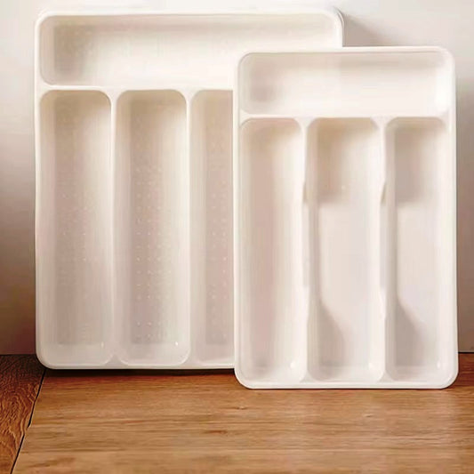 Kitchen Drawer Organizer Cutlery Storage Box for Fork Spoon Divider Large 29x25cm and Small 27x17cm